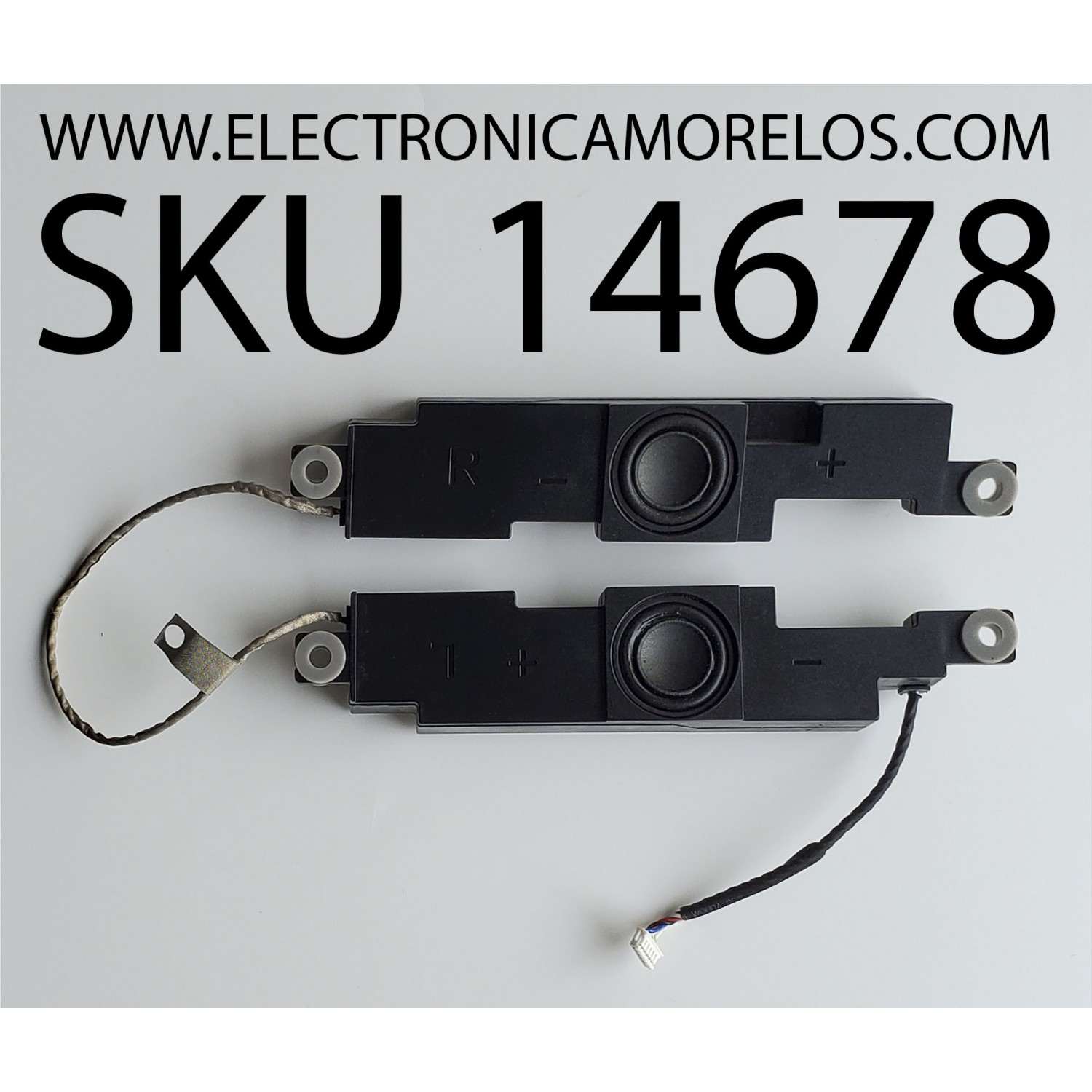 KIT DE BOCINAS PARA COMPUTADORA DELL / NÚMERO DE PARTE CN-0JWWMM-70163-76C-A53H-A00 / 4Ω 3W / 023.40097.0001 / MODELO W17B	